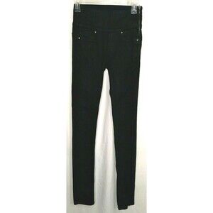 Spanx The Signature Skinny Black Mid Rise Side Zip Slimming Jeans Size 24 EUC